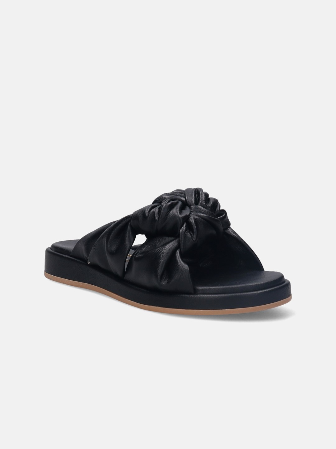 

BAGATT Women Ravenna Open Toe Flats with Bows, Black