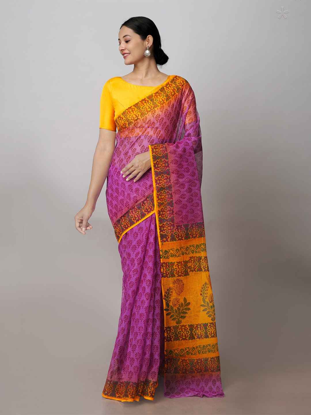 

Unnati Silks Ethnic Motifs Kota Saree, Purple