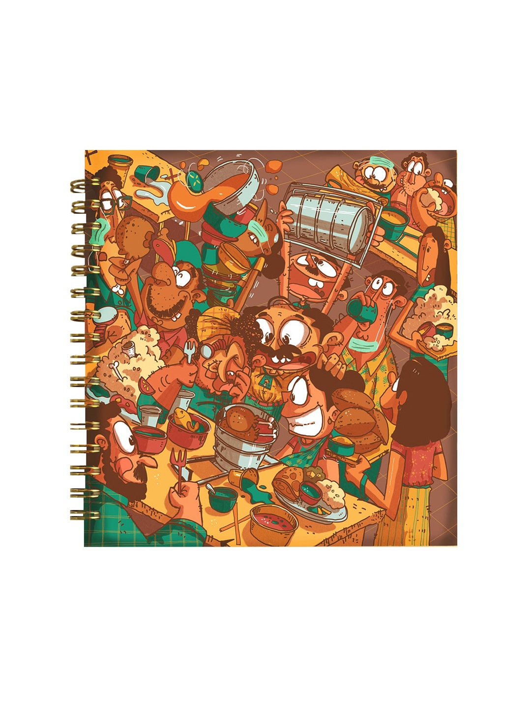 

happywagon The Busy Break Printed Hardcover Sketchbook, Brown