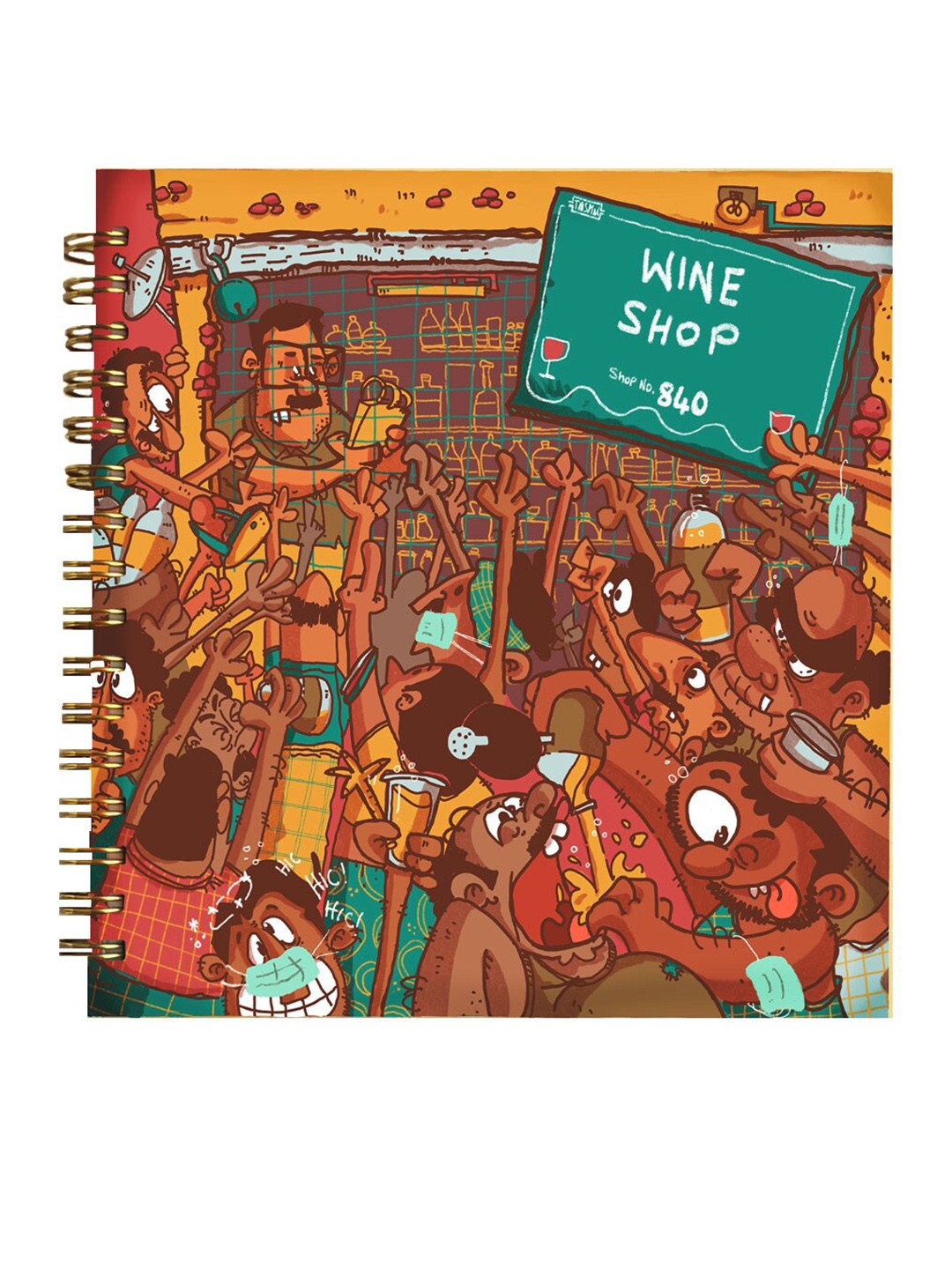 

happywagon Wine Shop Sketchbook, Brown