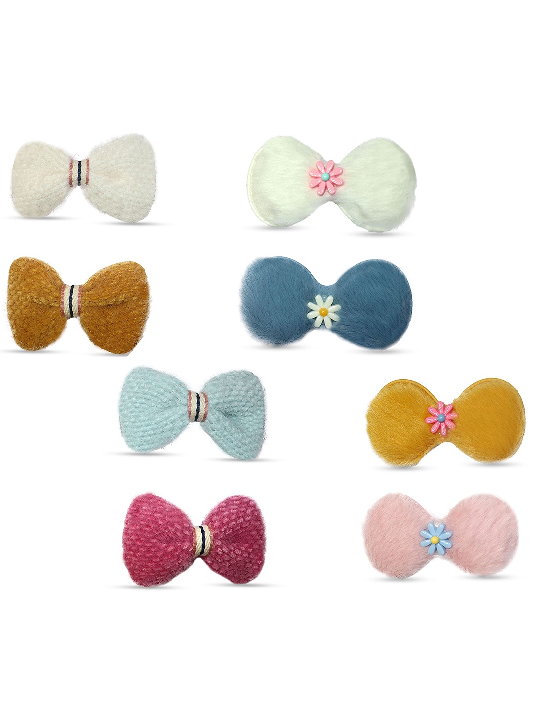 

VAGHBHATT Women Set Of 8 Alligator Hair Clip, Blue