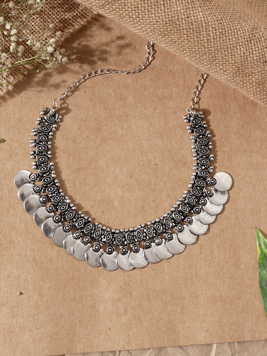 

Fida Silver-Plated Oxidised Necklace