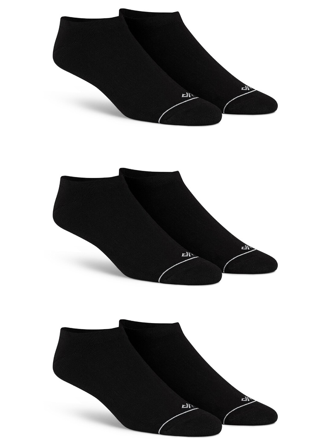 

Dynamocks Pack Of 3 Anti-Microbial Ankle-Length Socks, Black