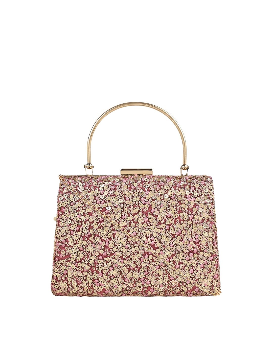 

HORRA Embellished Box Clutch, Pink
