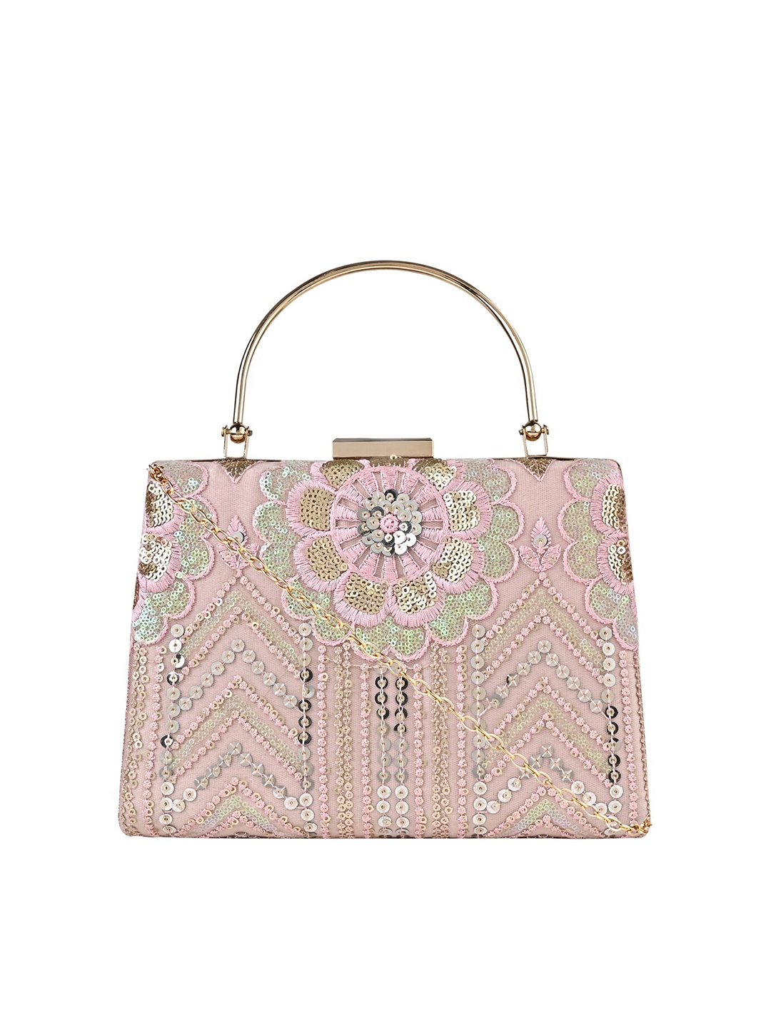 

HORRA Embellished Box Clutch, Pink
