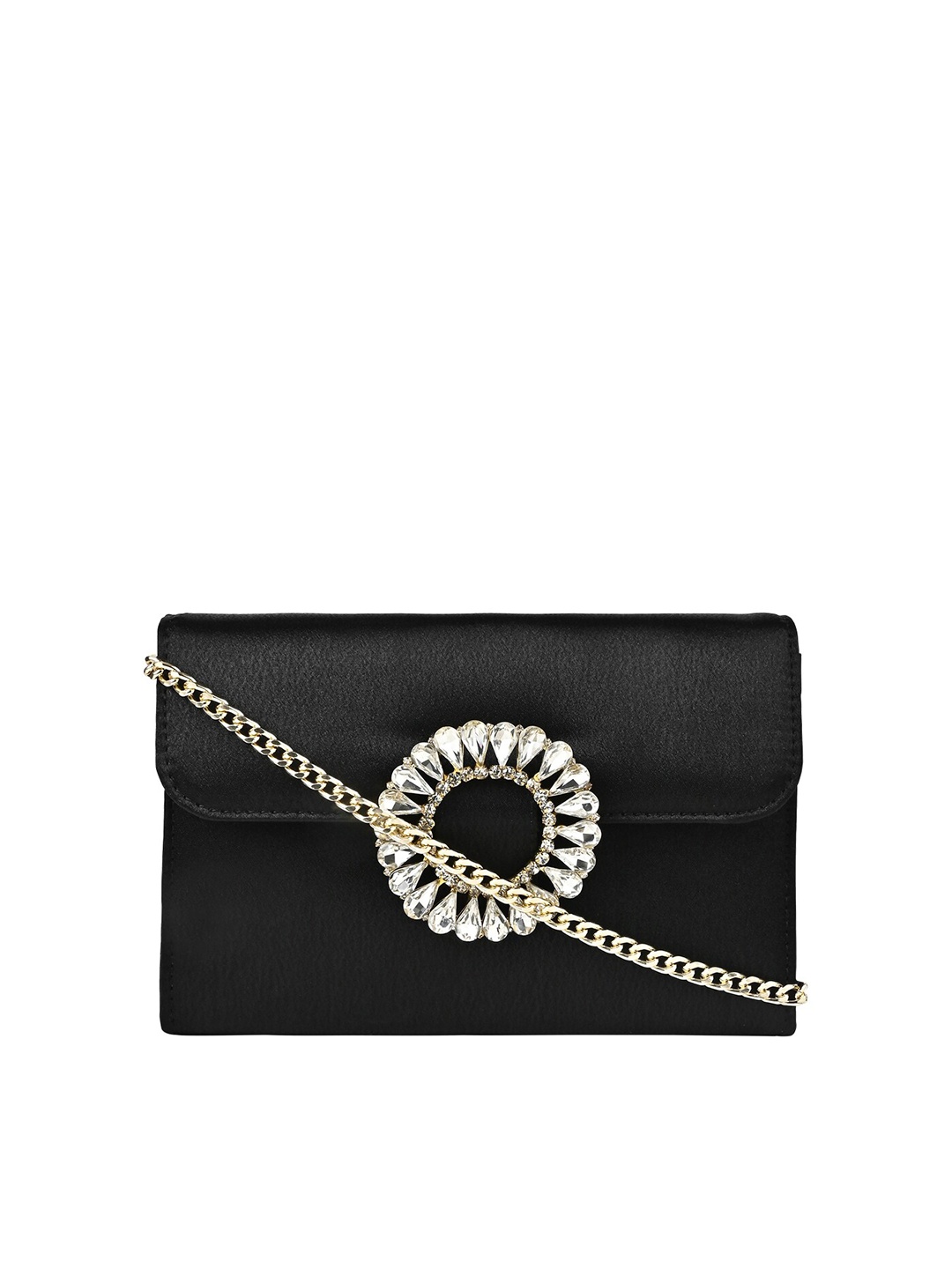 

HORRA Embellished Envelope Clutch, Black