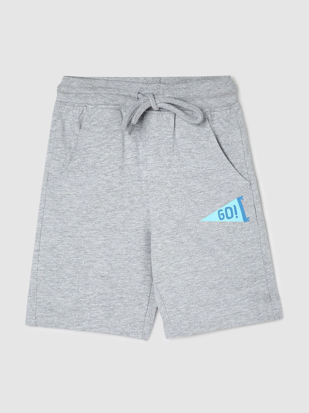 

max Boys Mid-Rise Regular Fit Pure Cotton Shorts, Grey
