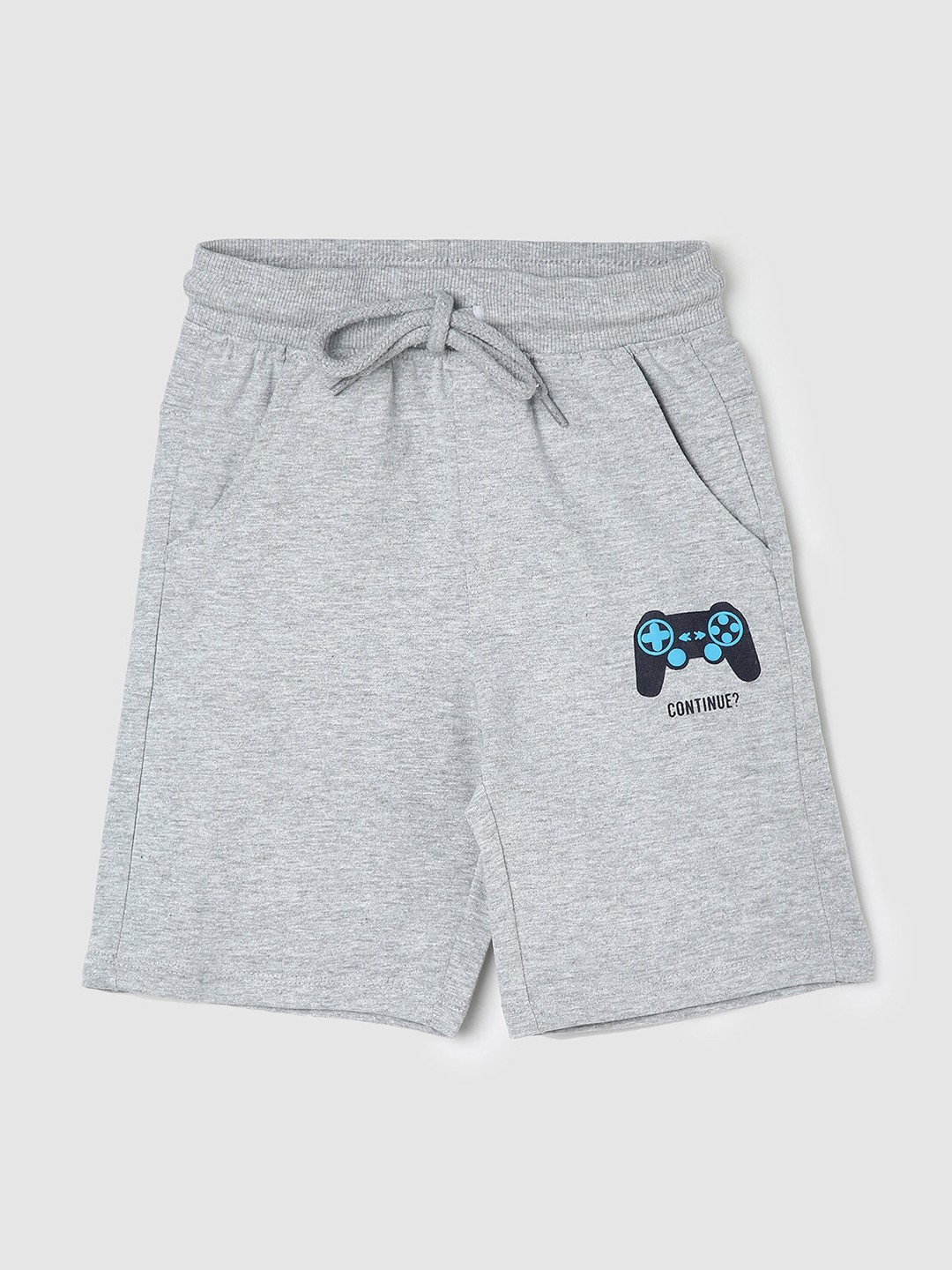 

max Boys Mid-Rise Regular Fit Pure Cotton Shorts, Grey
