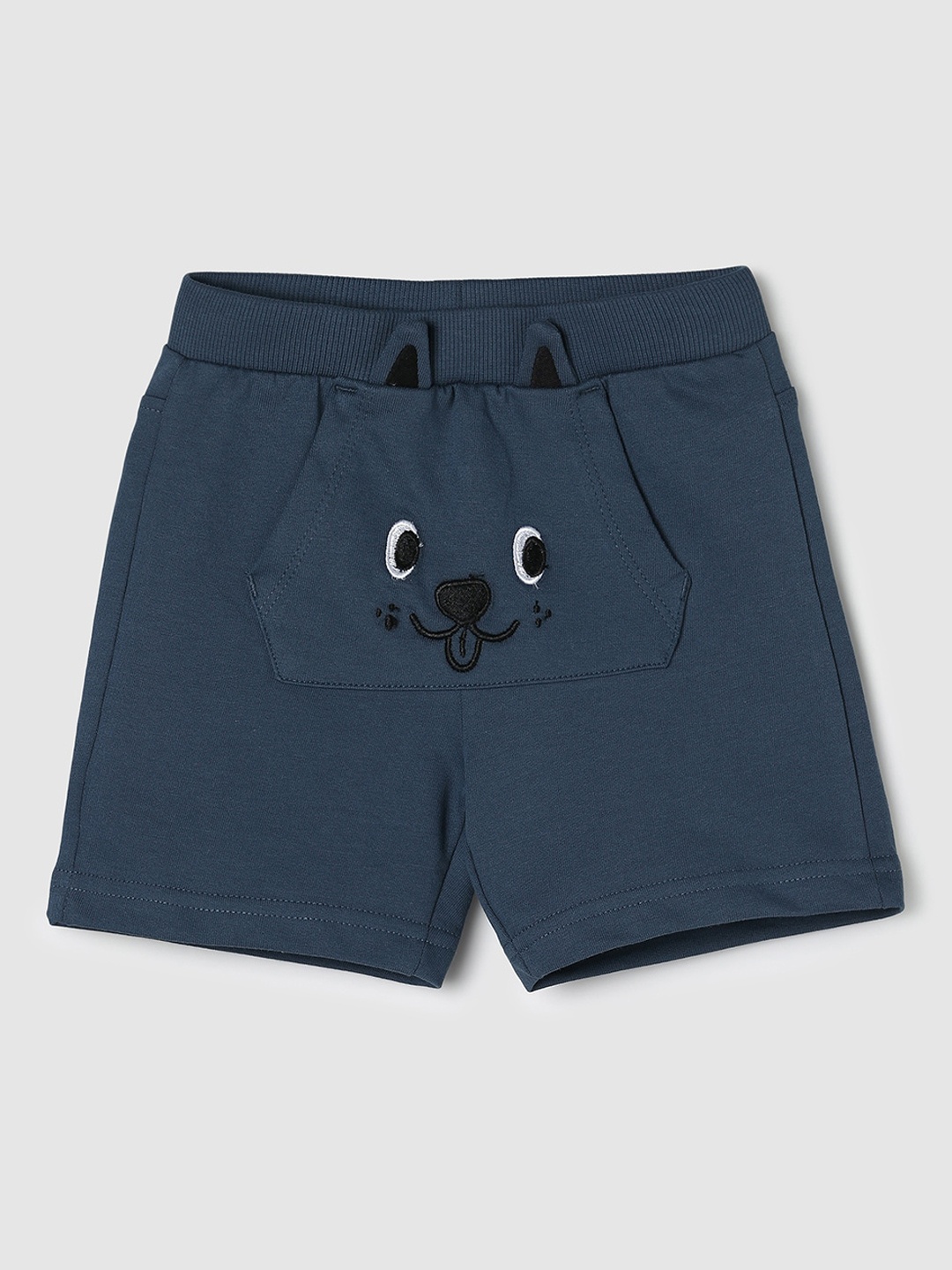 

max Infant Boys Graphic Printed Regular Fit Pure Cotton Shorts, Blue