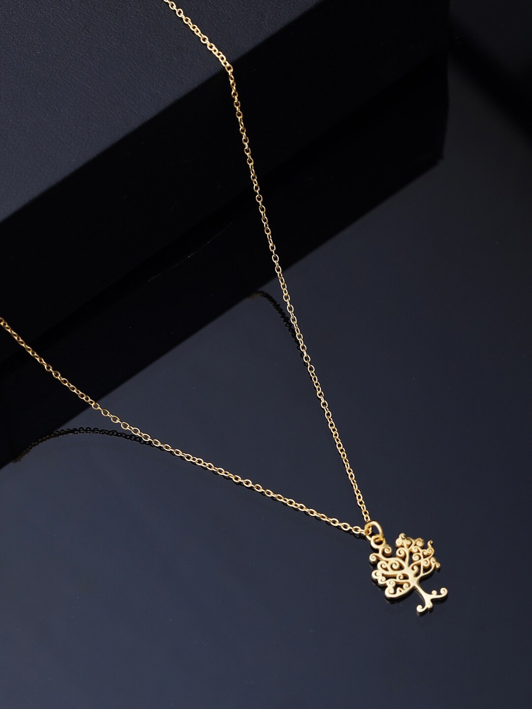 

VIRAASI 925 Sterling Silver Gold Plated Tree Of Life Necklace