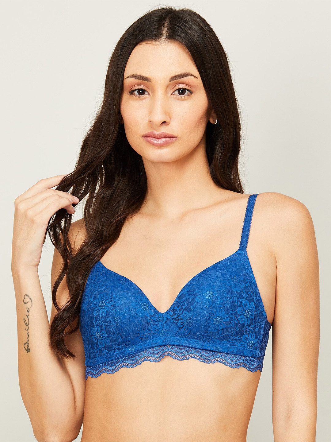 

Ginger by Lifestyle Self Design Non Padded UV Protection Everyday Bra, Blue