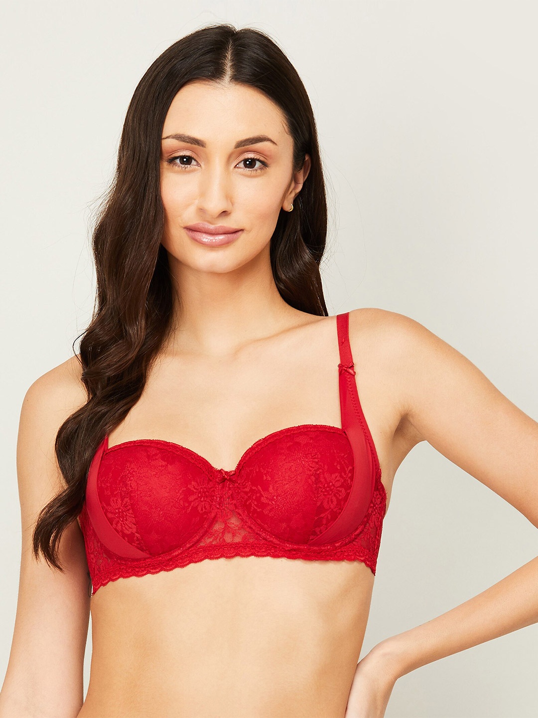 

Ginger by Lifestyle Self Design Non Padded UV Protection Everyday Bra, Red