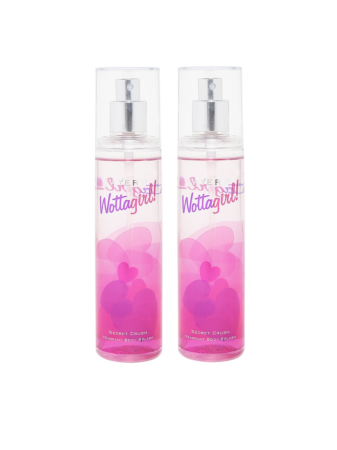 

Layerr Wottagirl Women Set of 2 Secret Crush Fragrant Body Sprays, Pink
