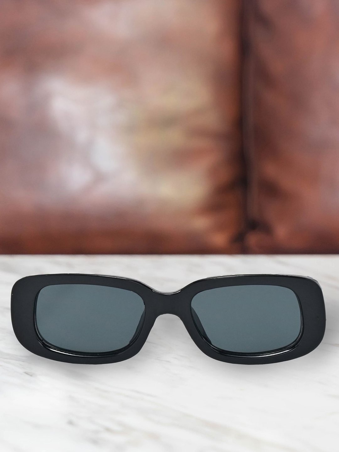 

Kastner Men Rectangle Sunglasses with UV Protected Lens UNI_CHRCHMA_BLK, Black