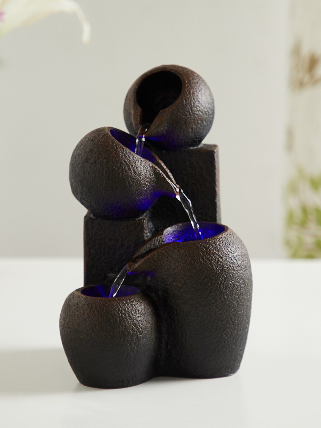 

Home Centre Brown Pot-To-Pot Fountain Showpiece