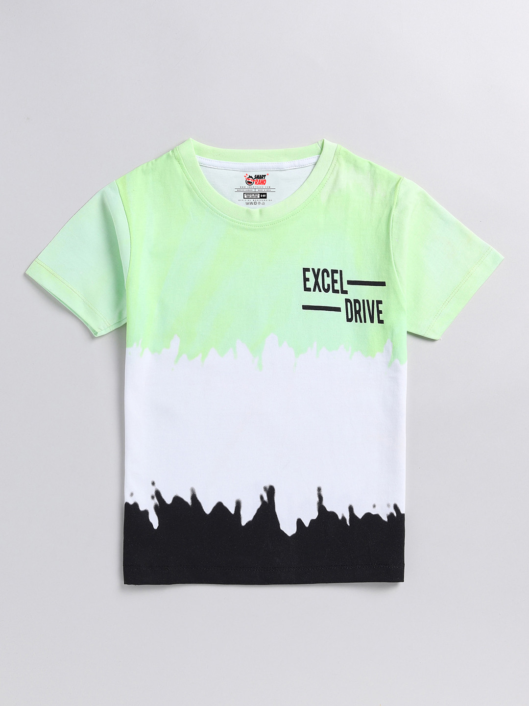 

SmartRAHO Boys Tie & Dyed Cotton T-shirt, Sea green
