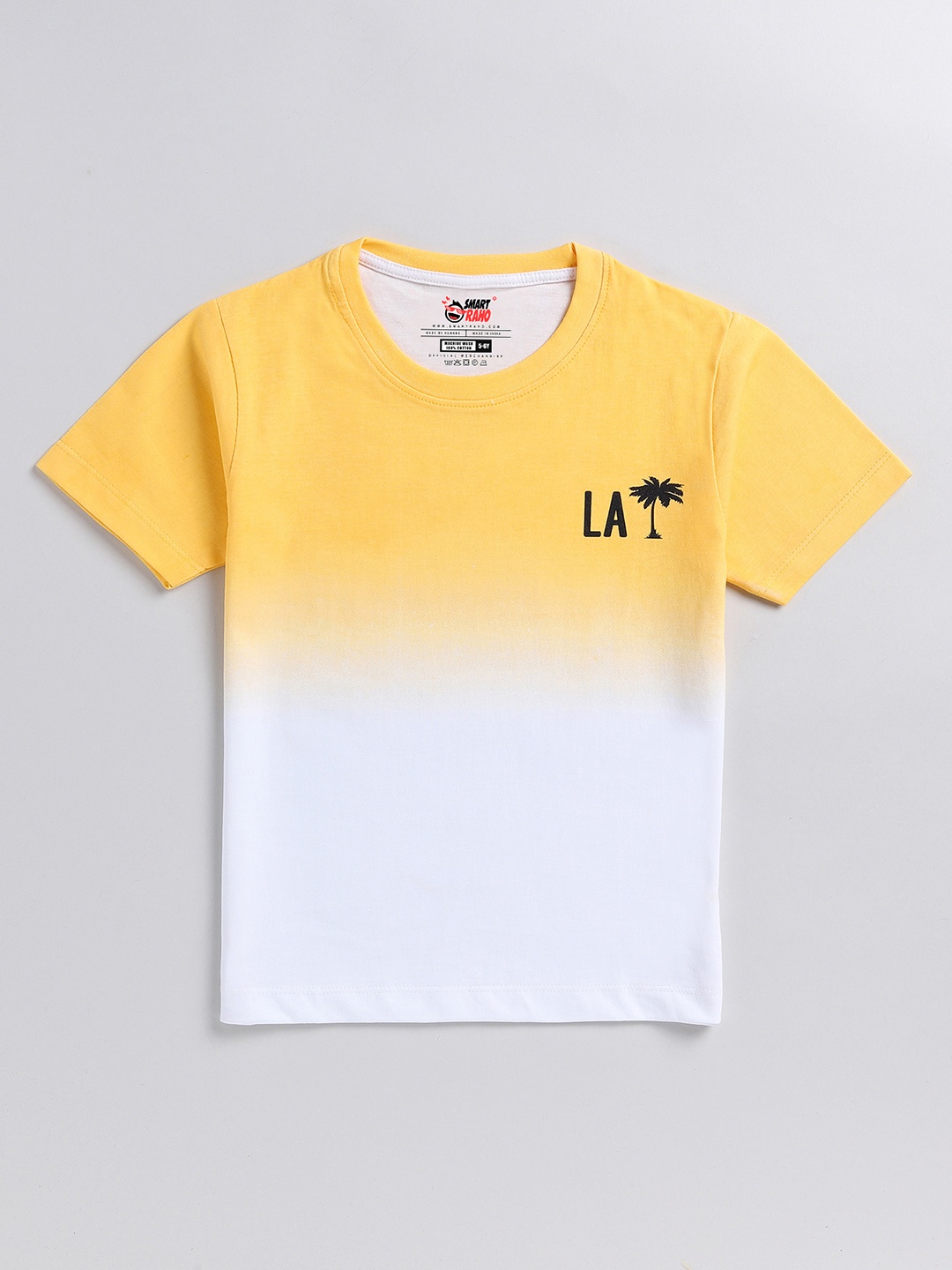 

SmartRAHO Boys Tie & Dyed T-shirt, Yellow