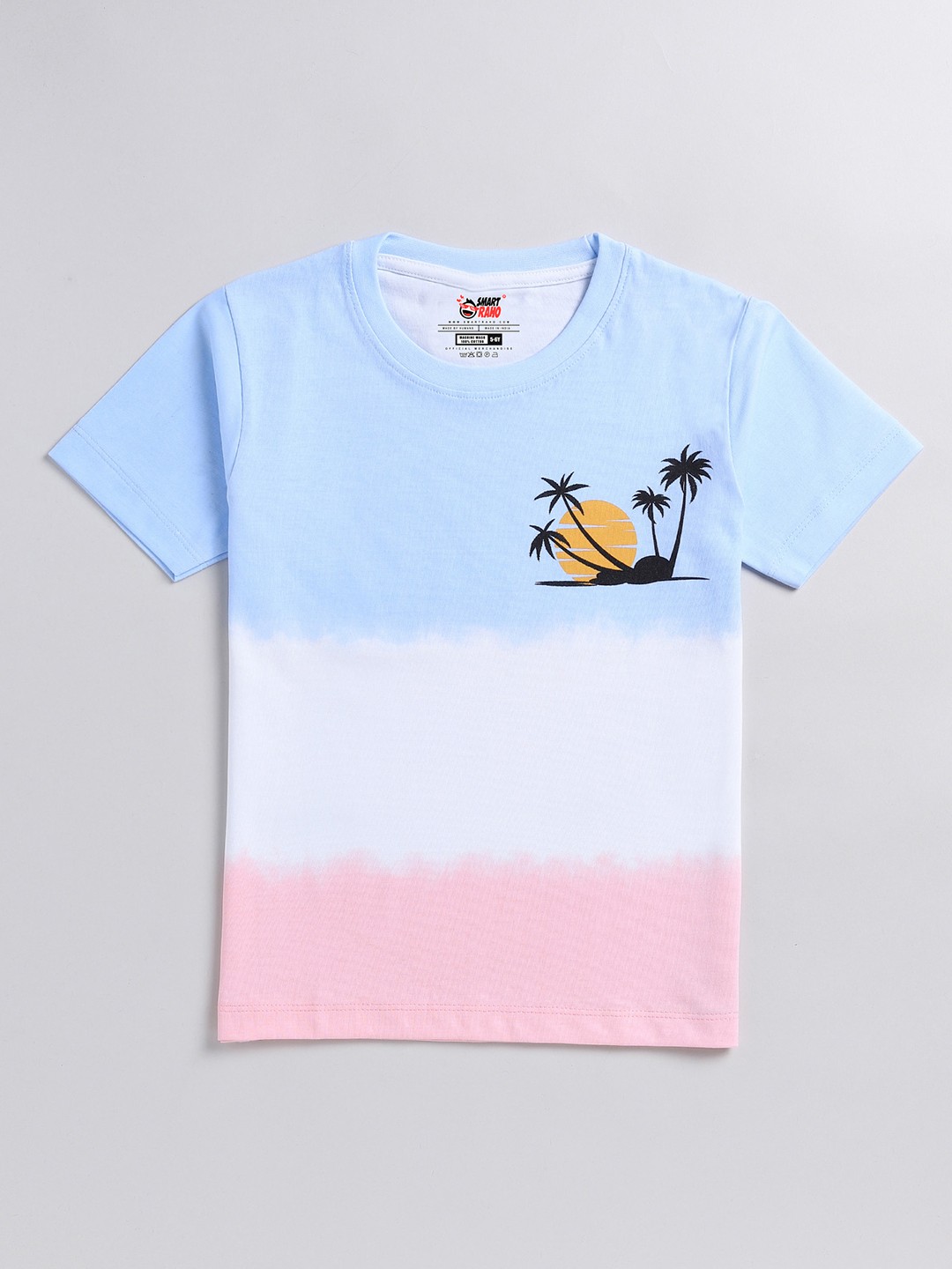 

SmartRAHO Boys Tie & Dyed Cotton T-shirt, Blue
