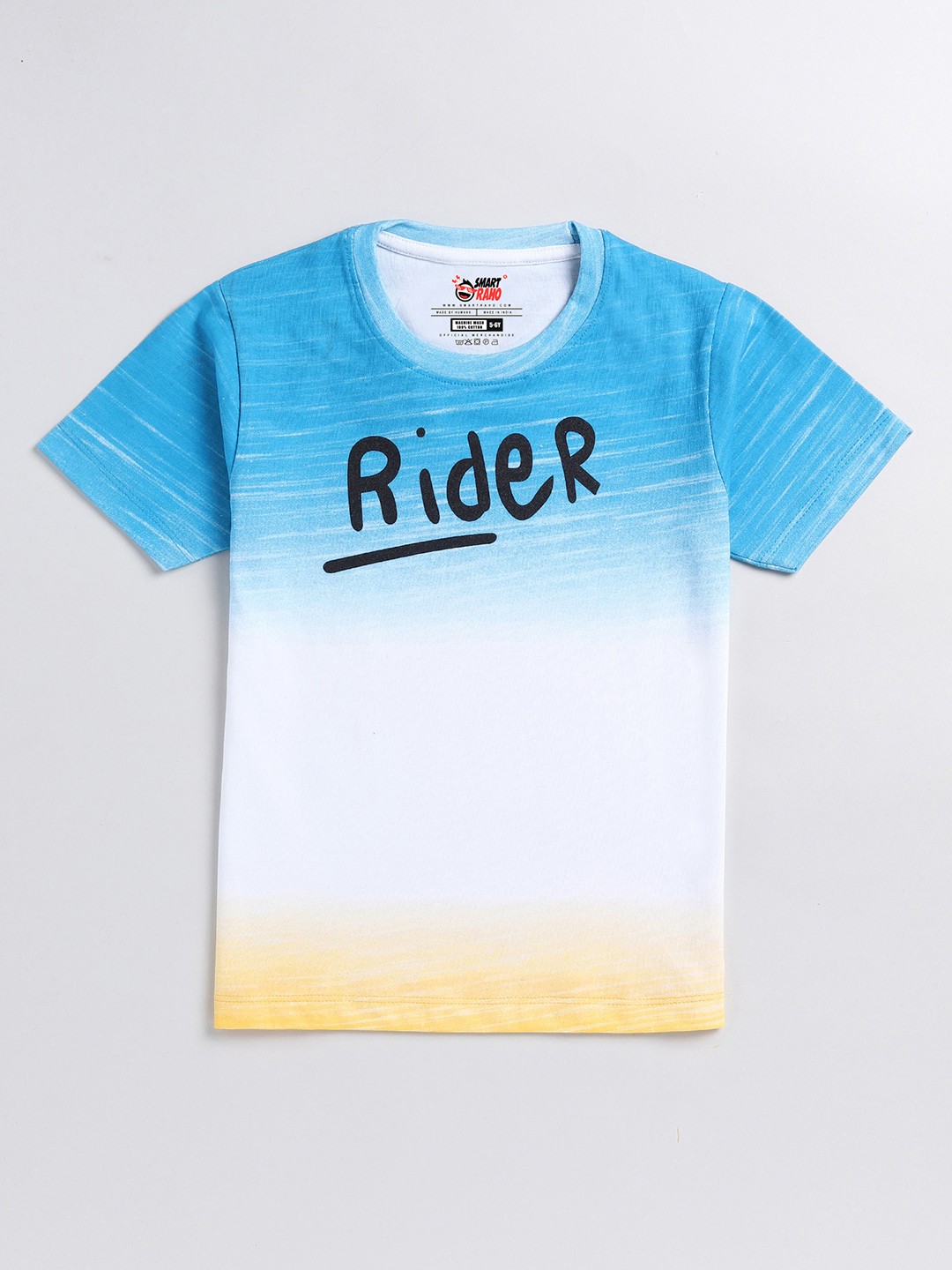 

SmartRAHO Boys Tie And Dye Round Neck Cotton T-shirt, Blue
