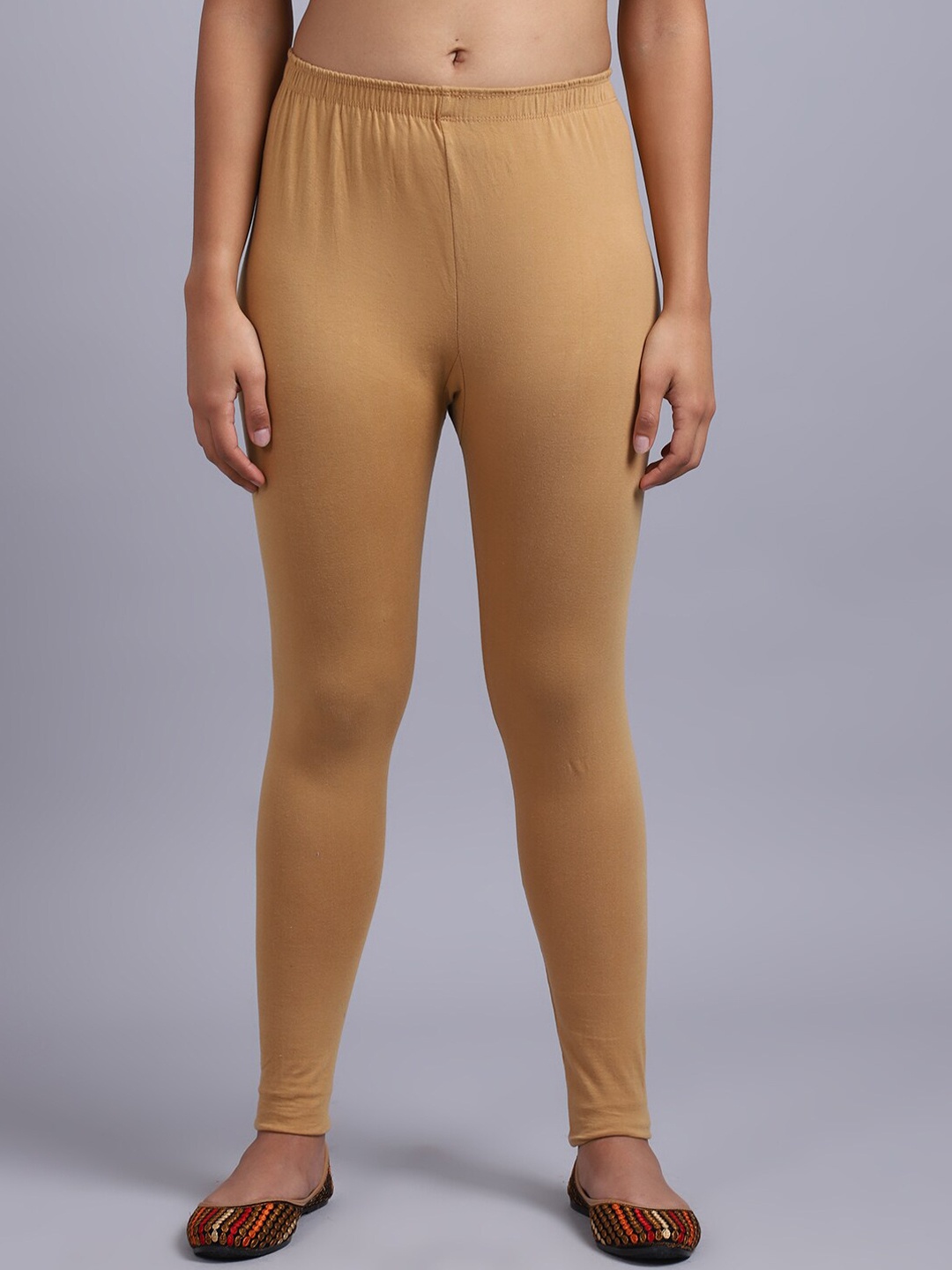 

Apraa & Parma Women Mid-Rise Slim Fit Ankle Length Leggings, Beige