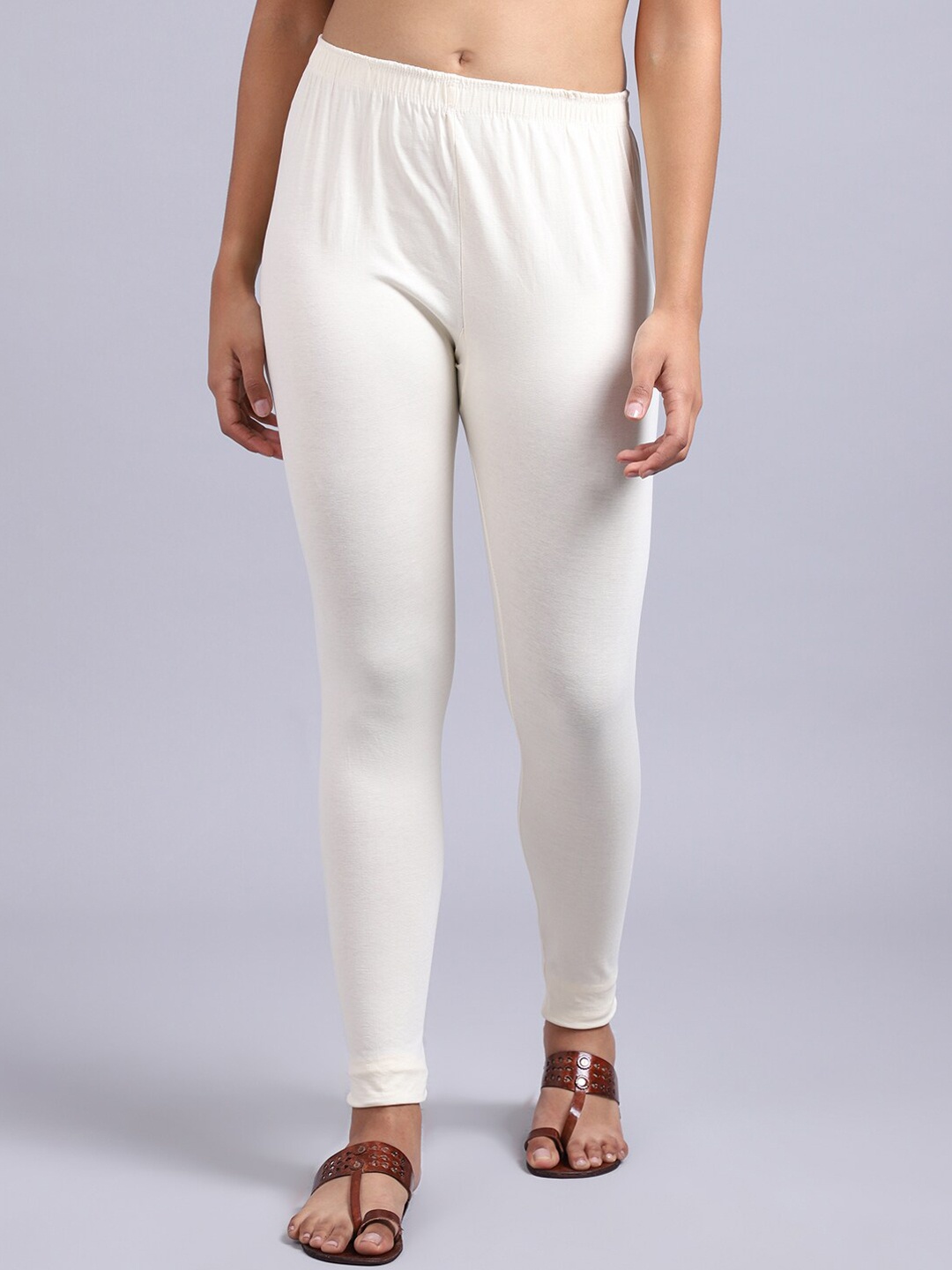 

Apraa & Parma Women Slim Fit Ankle Length Leggings, White