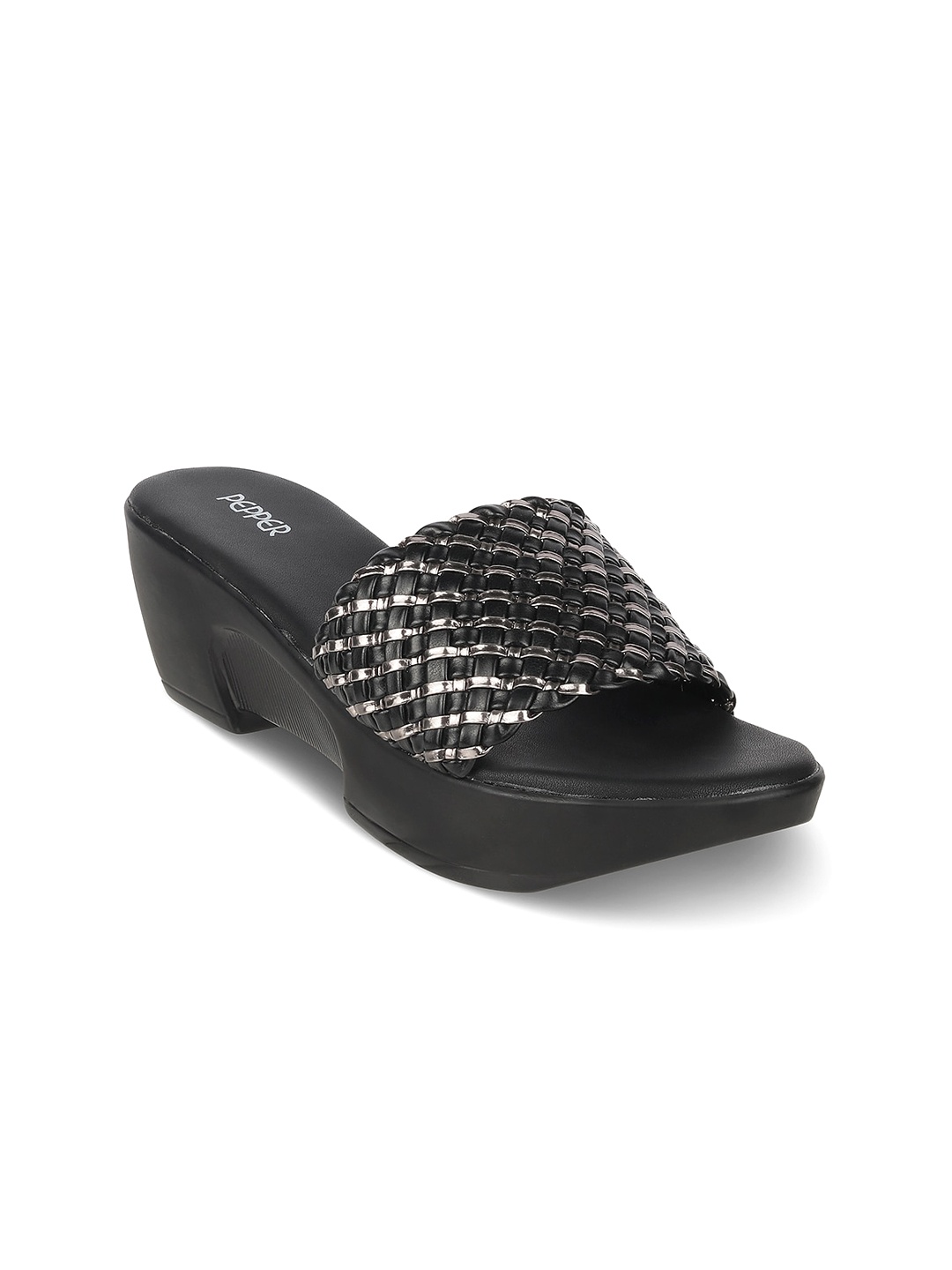 

PEPPER Embellished Platform Heels, Black
