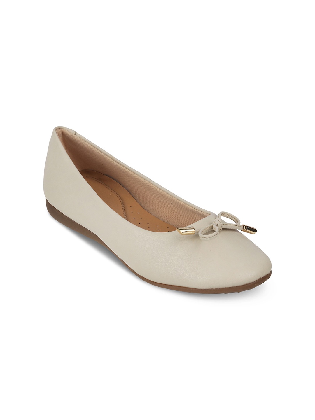 

PEPPER Women Slip-On Ballerinas With Bows, Cream