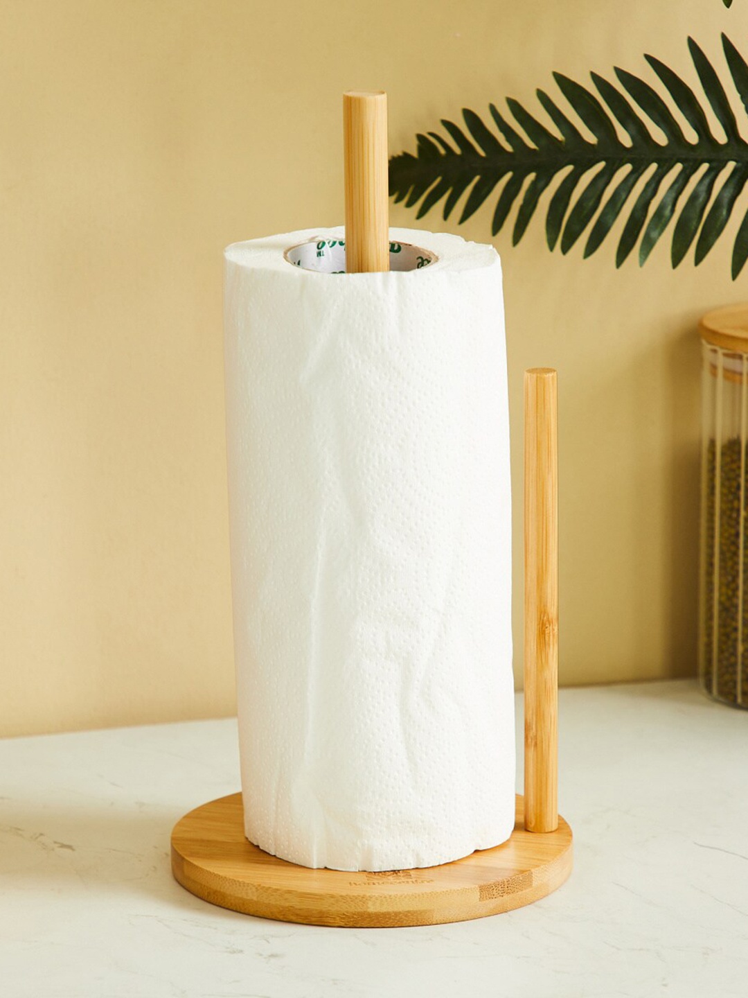 

Home Centre Brown Spinel-Wallet Opener Bamboo Kitchen Roll Holder