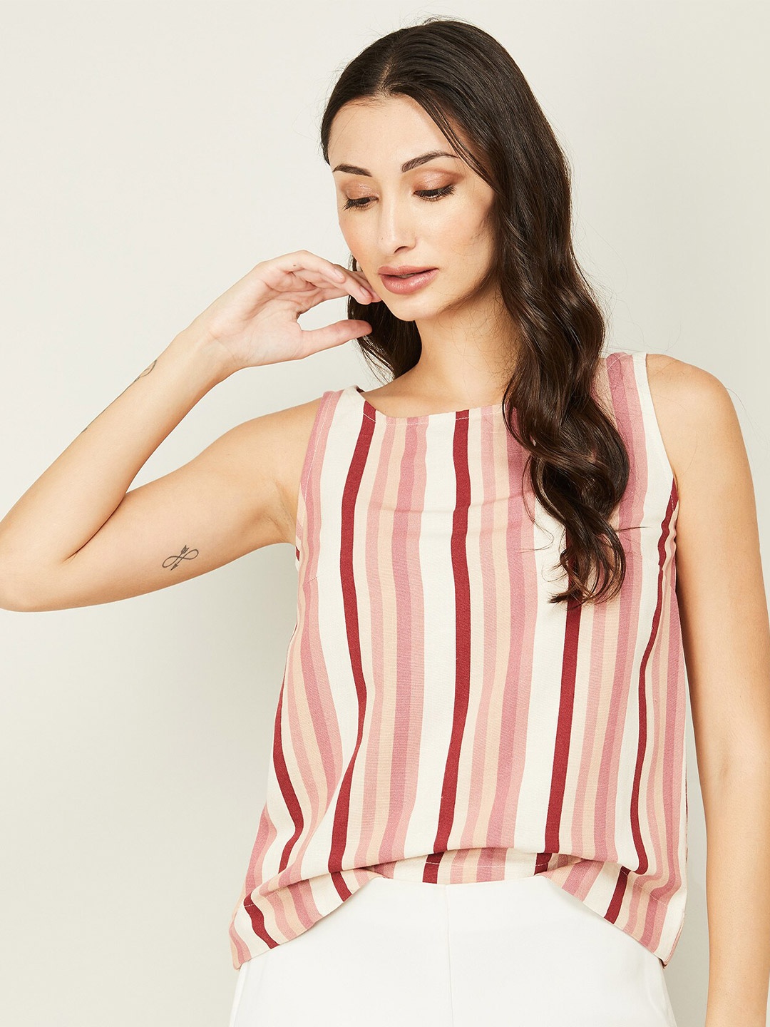 

CODE by Lifestyle Striped Top, Pink