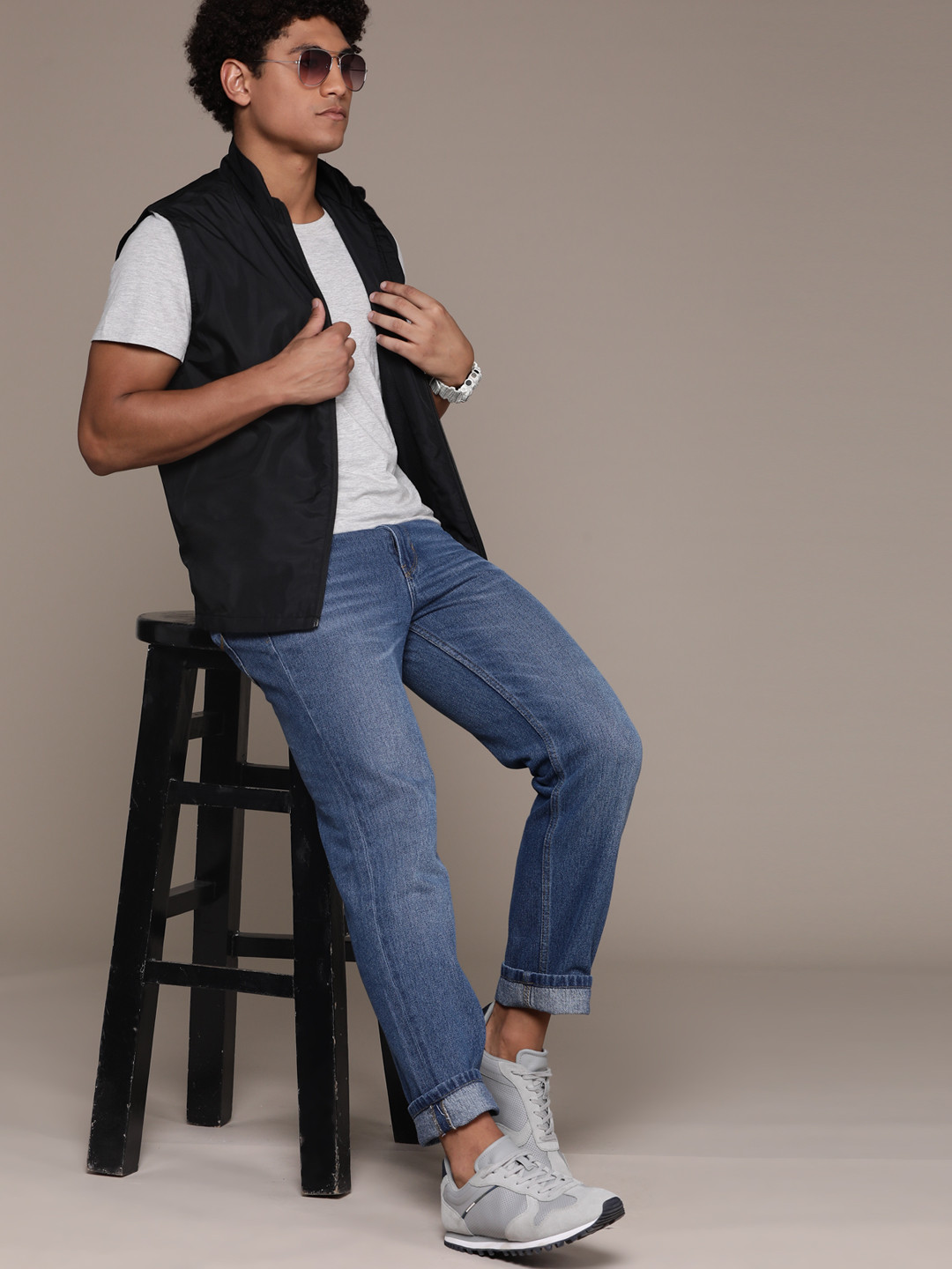

The Roadster Lifestyle Co. Pure Cotton Relaxed Fit Jeans, Blue