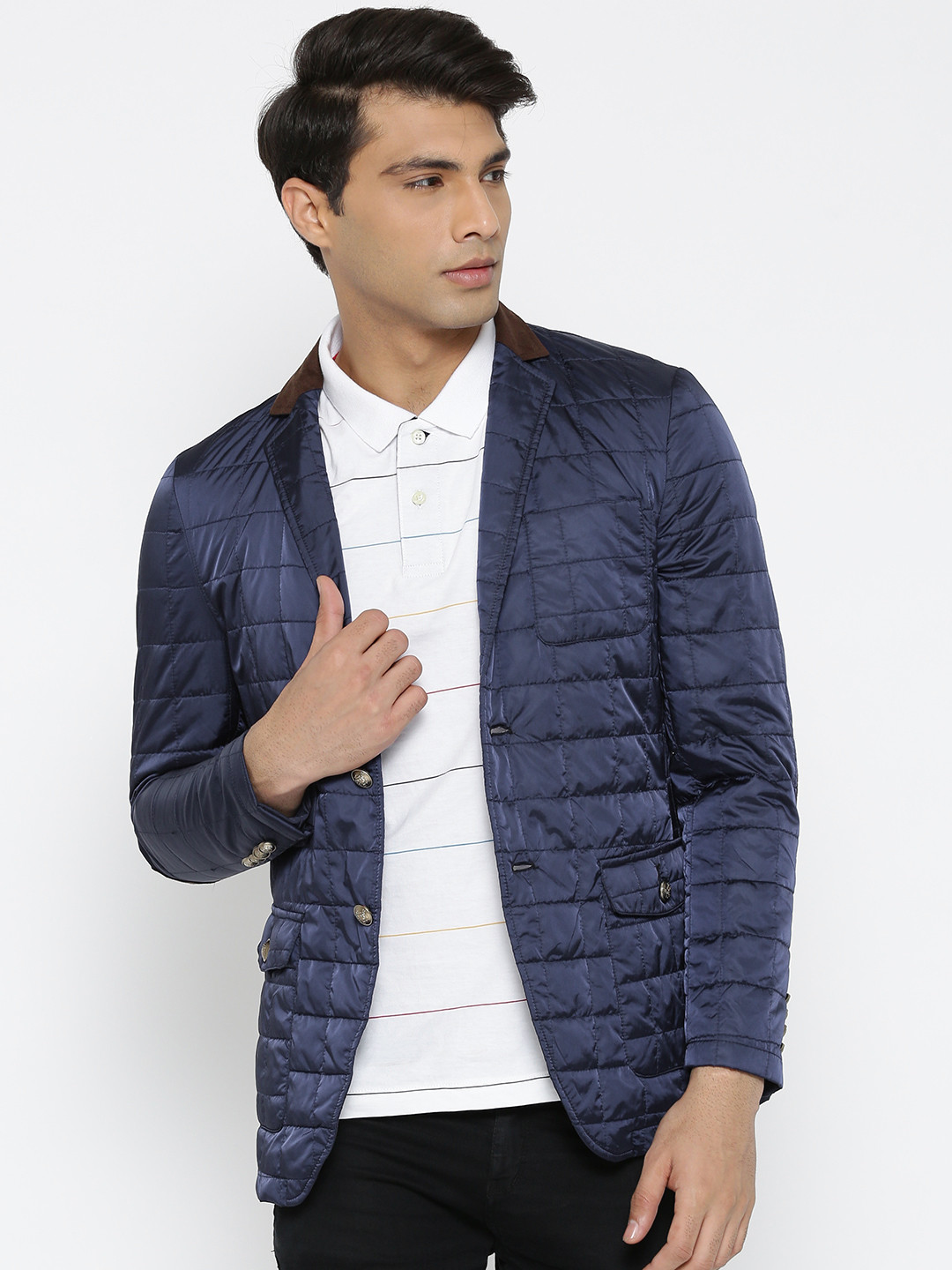 

Arrow Sport Navy Regular Fit Single-Breasted Casual Blazer, Navy blue
