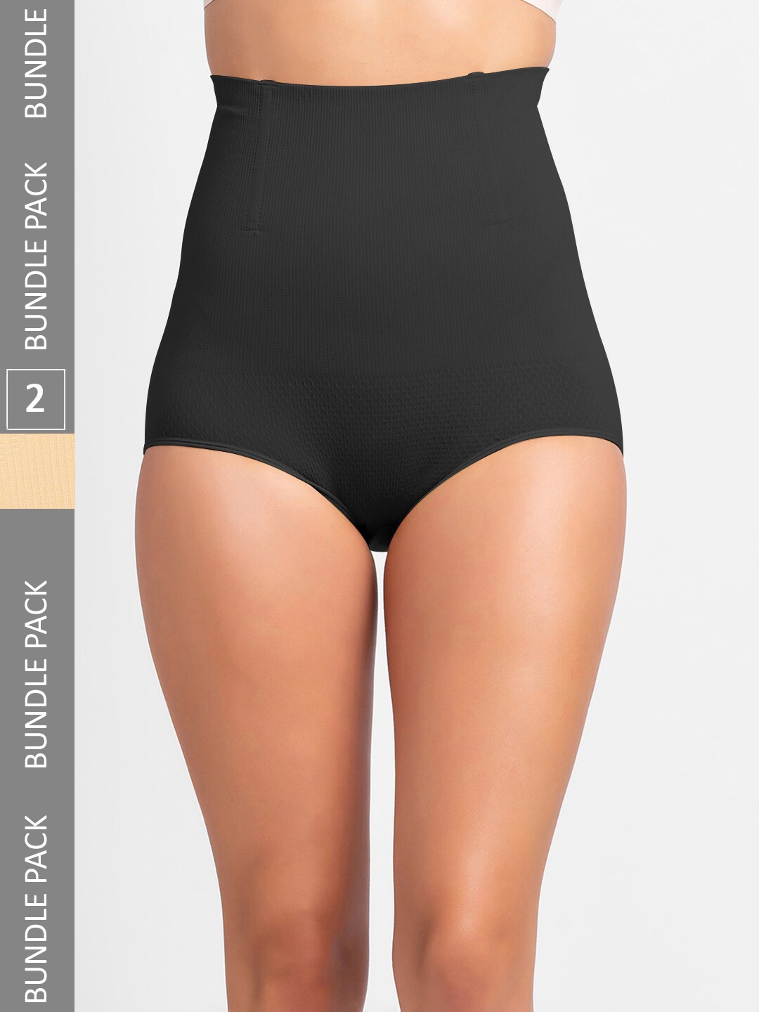 

FashionRack Set Of 2 High-Waisted Shaper Briefs, Black