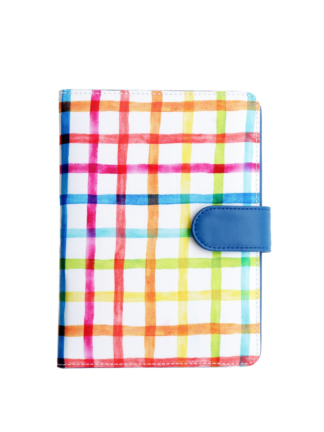 

happywagon Checked Notebook With Hard Bound Cover, Blue