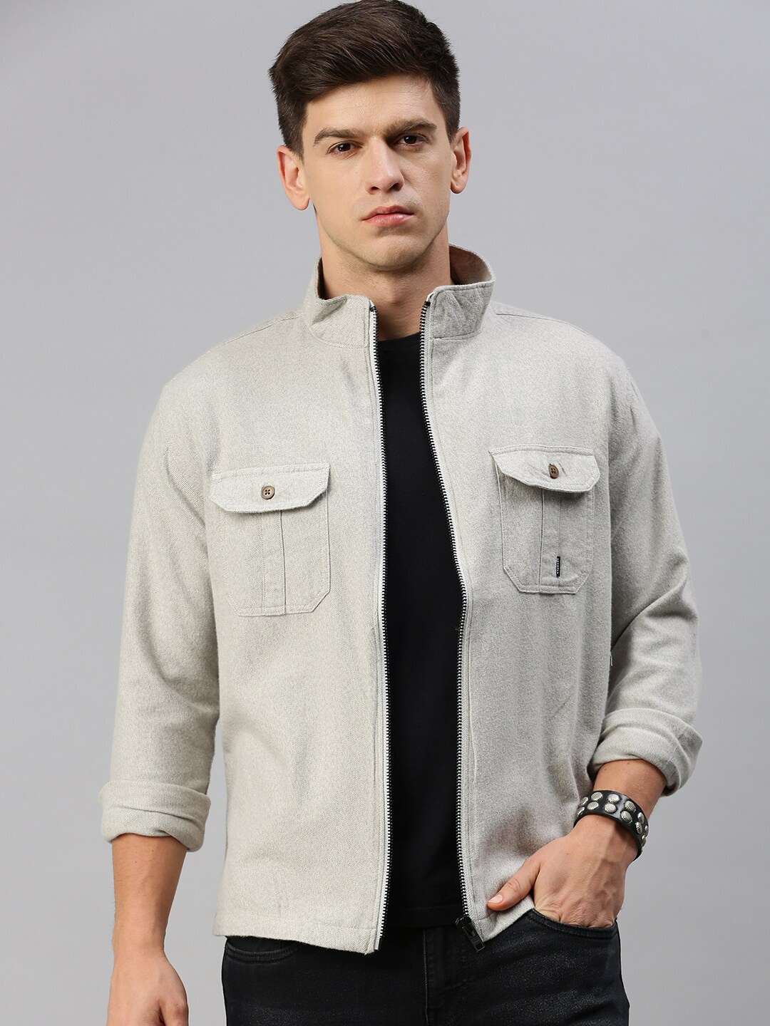 

SHOWOFF Windcheater Denim Jacket, Grey