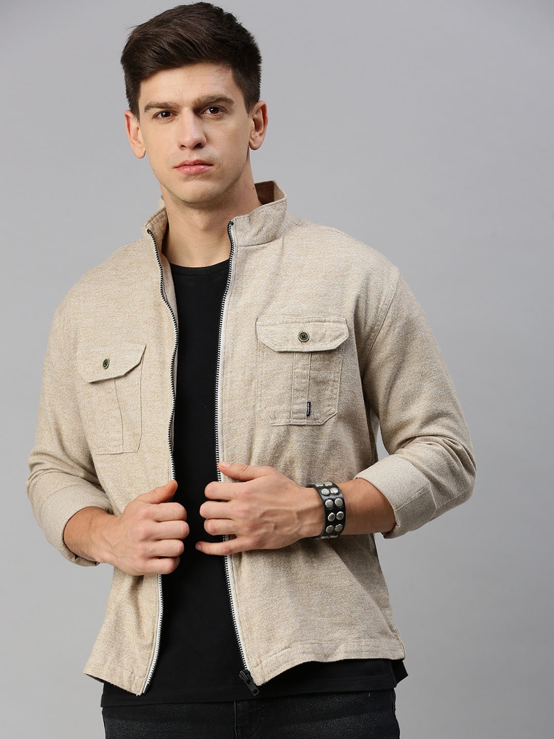 

SHOWOFF Windcheater Cotton Tailored Jacket, Beige