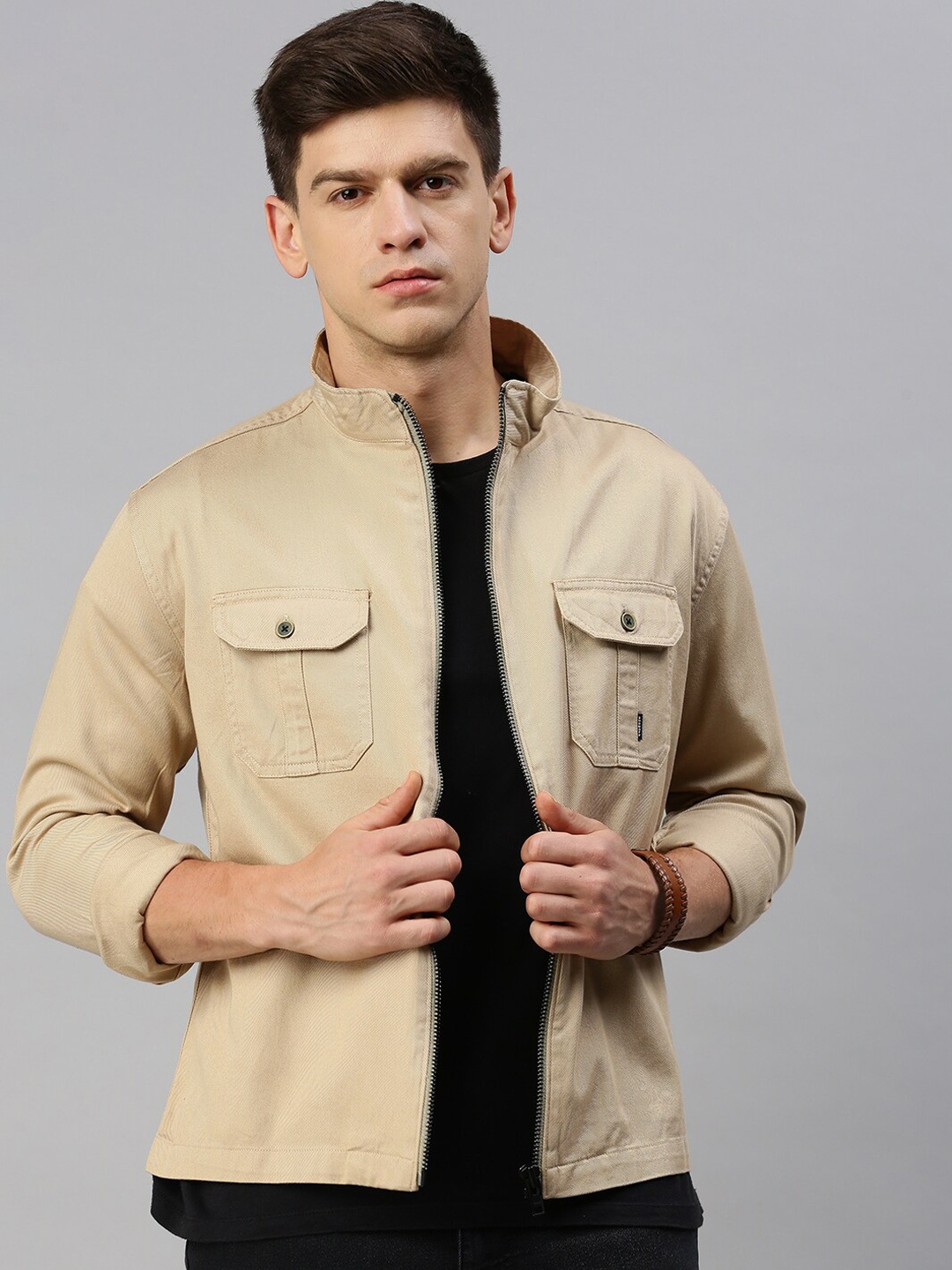 

SHOWOFF Windcheater Cotton Tailored Jacket, Beige