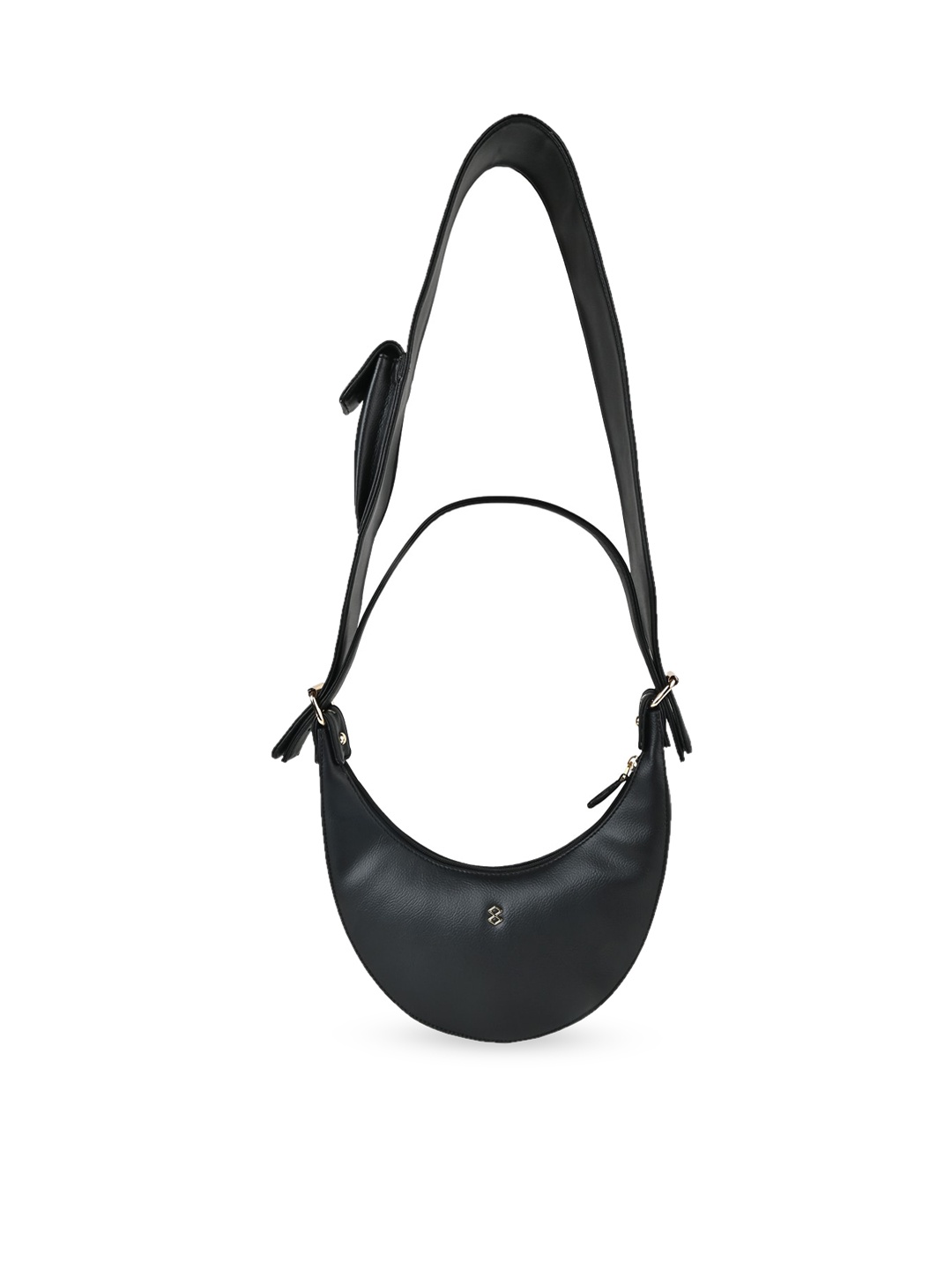 

HORRA Half Moon Hobo Bag, Black