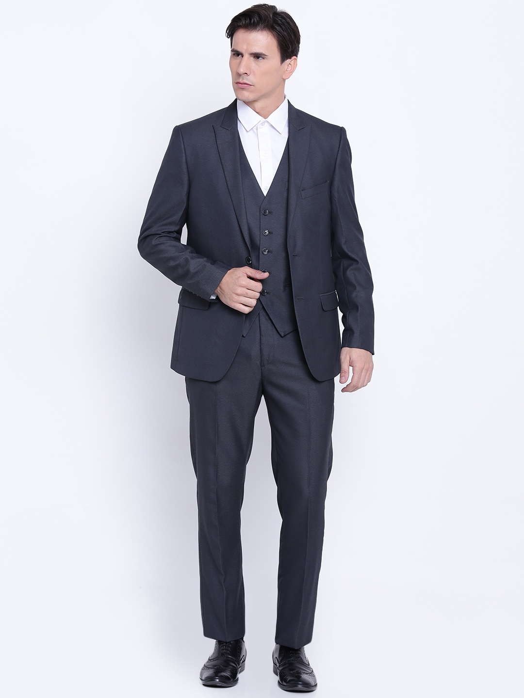 

Arrow Men Grey Tailored Fit Single-Breasted Formal Suit
