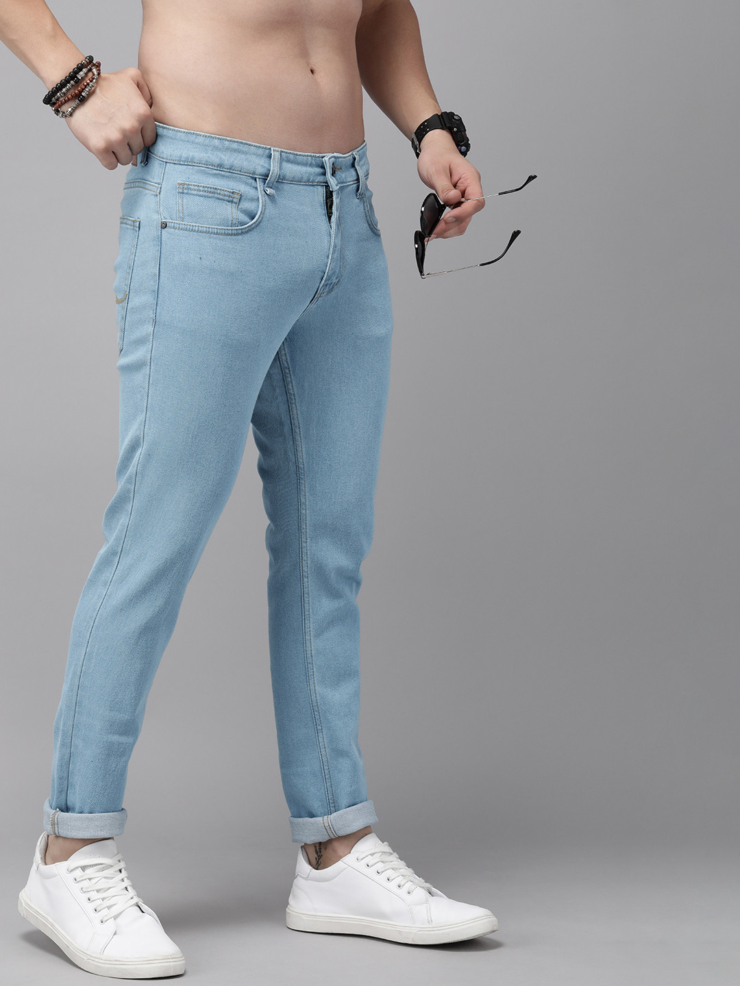 

The Roadster Life Co. Men Slim Fit Stretchable Jeans, Blue