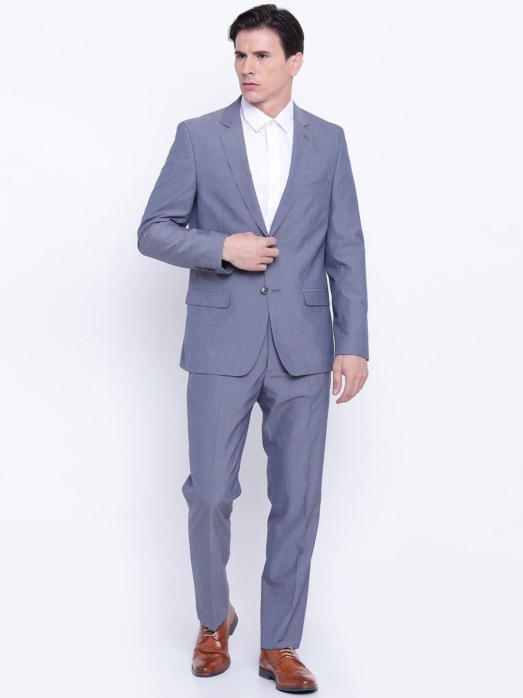 

Arrow Grey Tailored Fit Single-Breasted Formal Suit