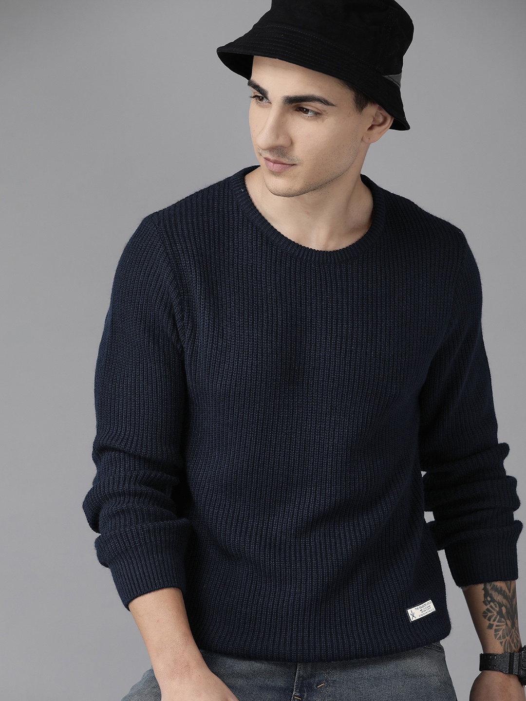 

The Roadster Lifestyle Co. Solid Pullover, Navy blue