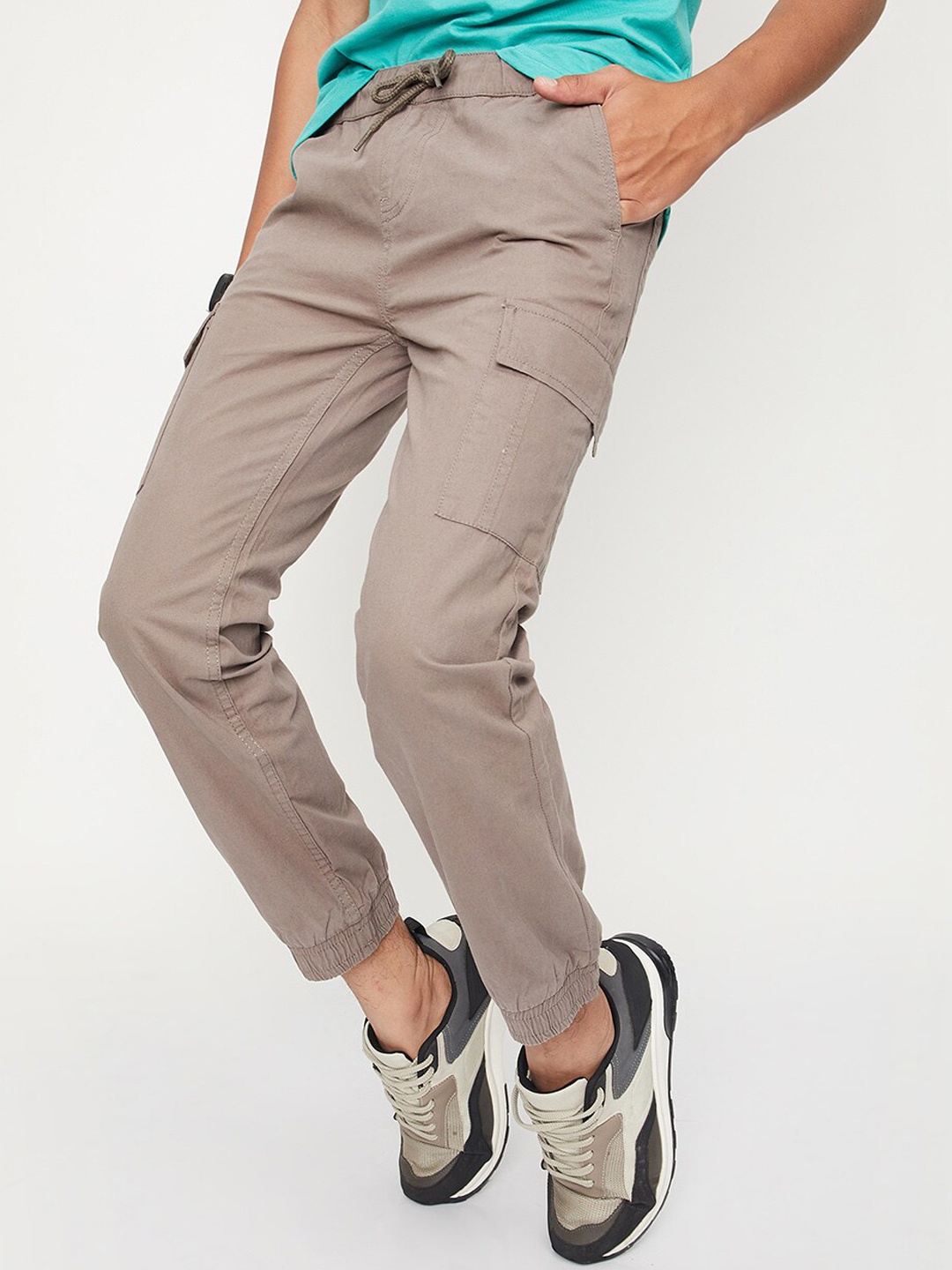 

max Boys Mid-Rise Joggers, Grey