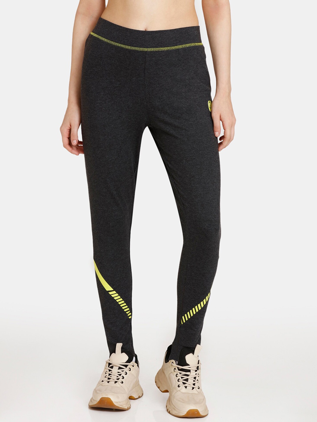

Rosaline by Zivame Women Mid-Rise 2 Way Stretch Training & Gym Tights, Black