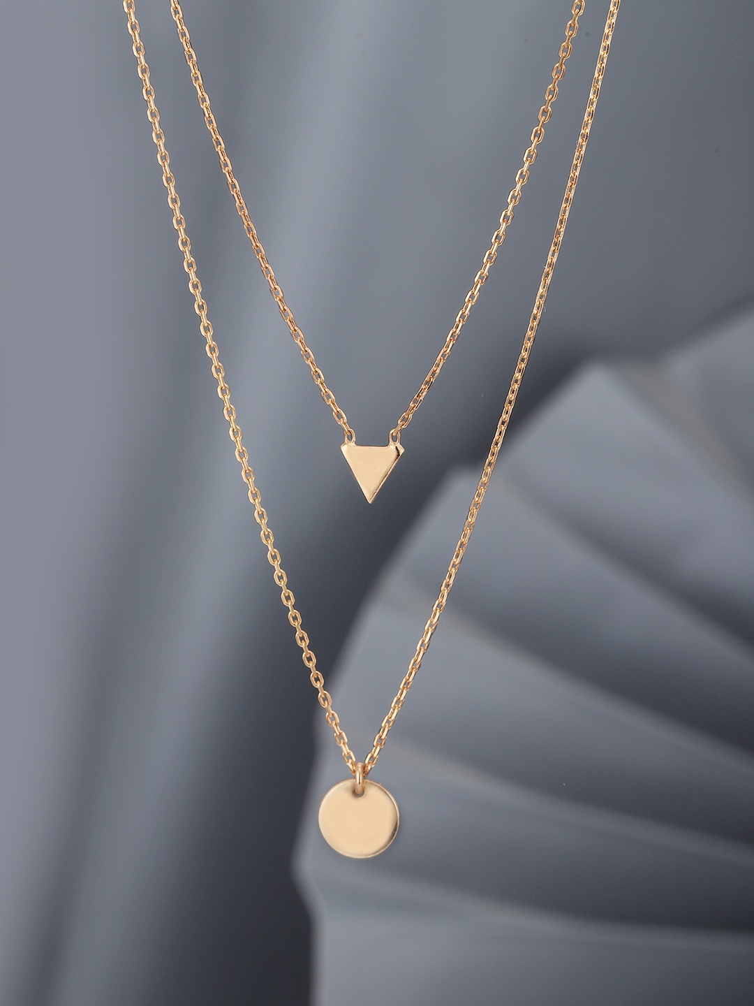 

Carlton London Rose Gold Brass Rose Gold-Plated Layered Necklace