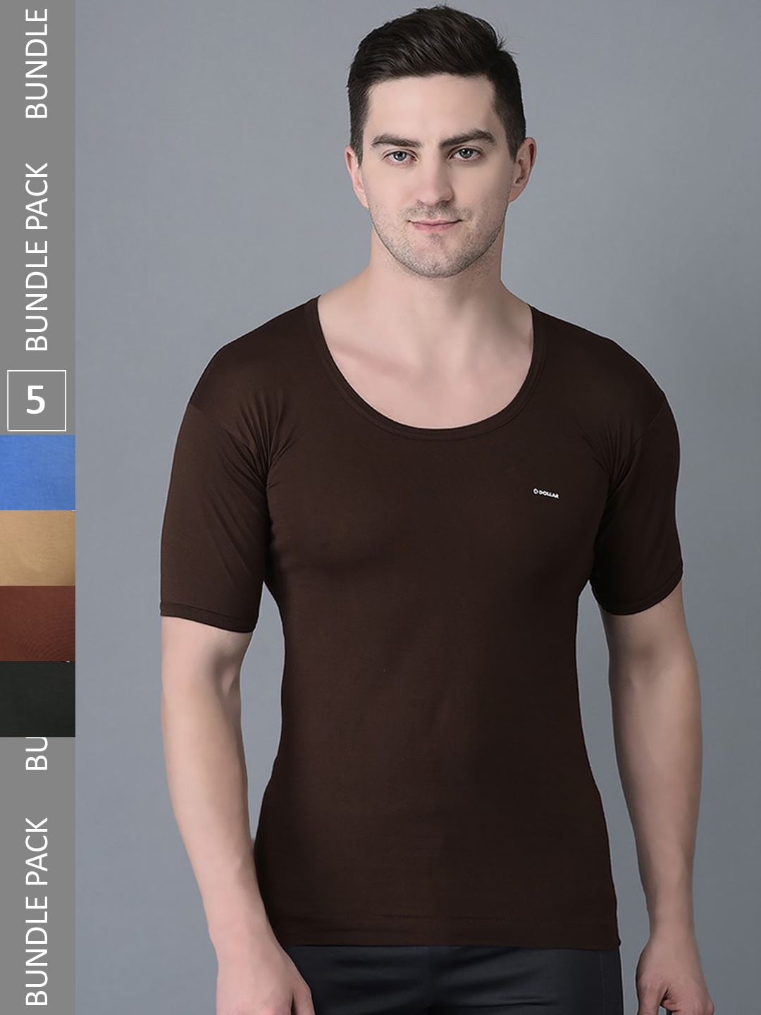 

Dollar Bigboss Pack Of 5 Assorted Shrinkless Vests