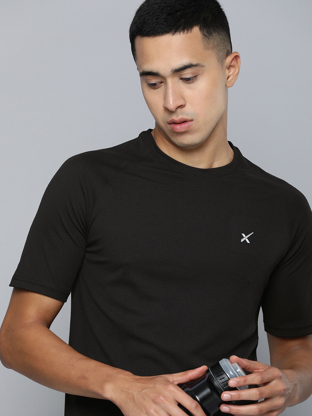 

HRX by Hrithik Roshan Men Regular Fit Running T-shirt, Black