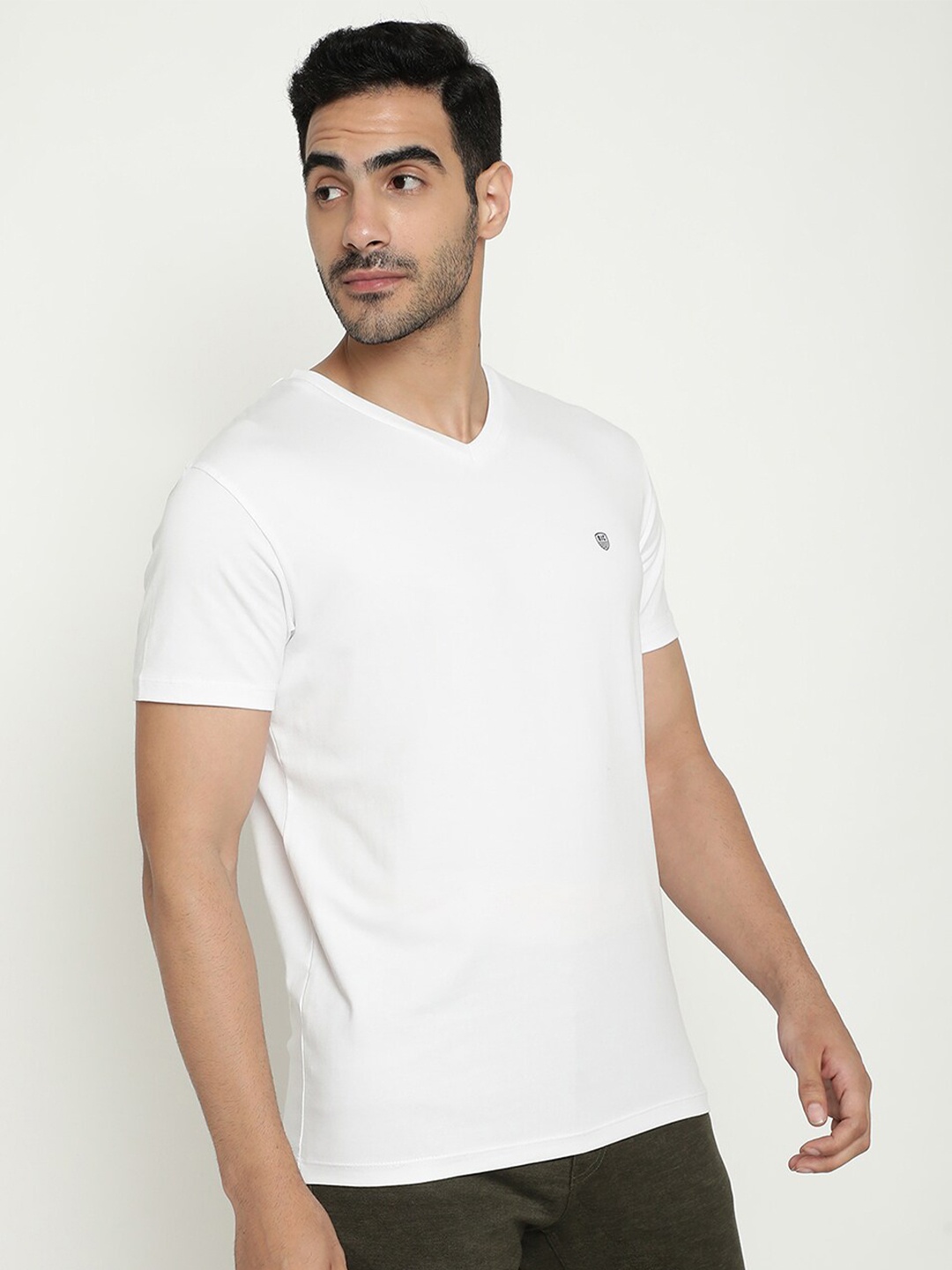 

Octave V Neck Cotton T-shirt, White