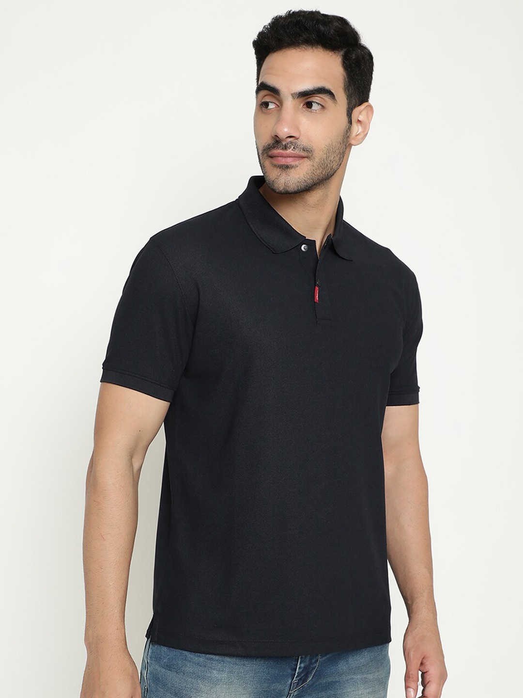 

Octave Polo Collar Short Sleeves Cotton T-shirt, Navy blue