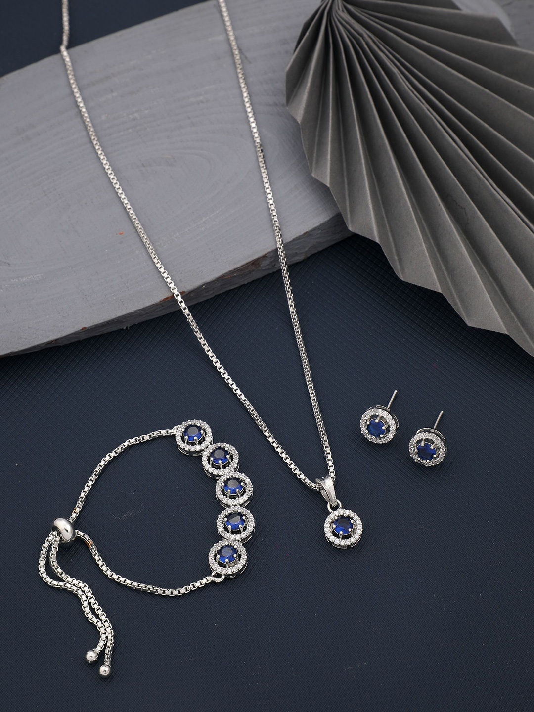 

Vita Bella Silver-Plated Gemstone & Diamond Jewelry Set