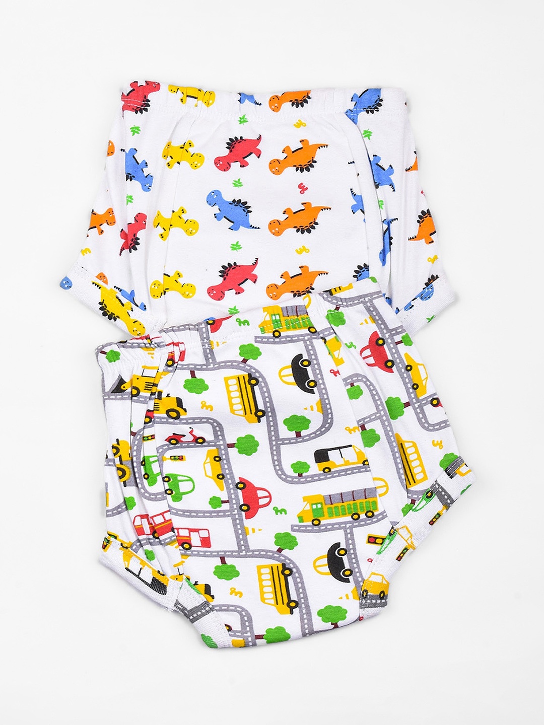 

Moms Home Kids Set Of 2 Printed Pure Organic Cotton Padded Diaper Pants, Multi